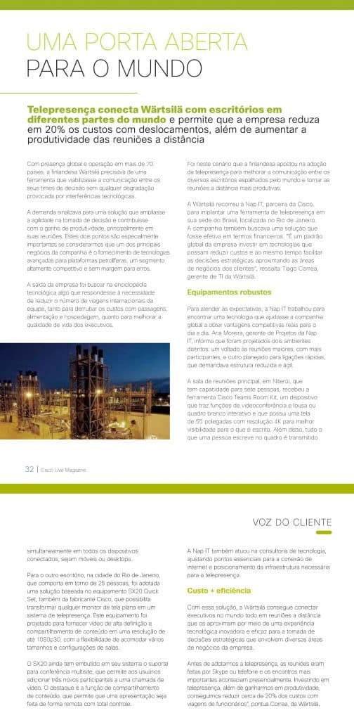 Cisco Live Magazine: Wärtsilä reduz em 20% custos com reuniões a distância 1 reunioes a distancia